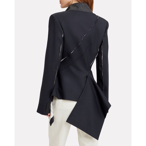MONSE NAVY BLUE DECONSTRUCTED SLASHED JACKET BLAZER 4 NWOT - Picture 2 of 16